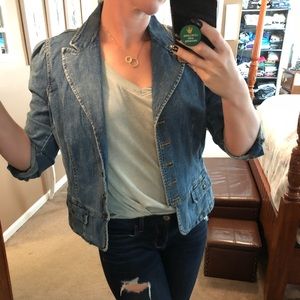 Feminine cut jean jacket